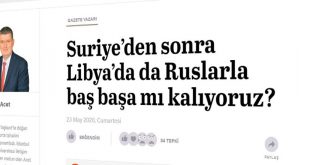 Suriye'den Sonra Libya'da da Türkiye'ye Yönelik Rusya Tehdidi