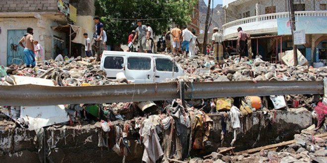 Yemen'de 150 bin kişi sel felaketinden zarar gördü