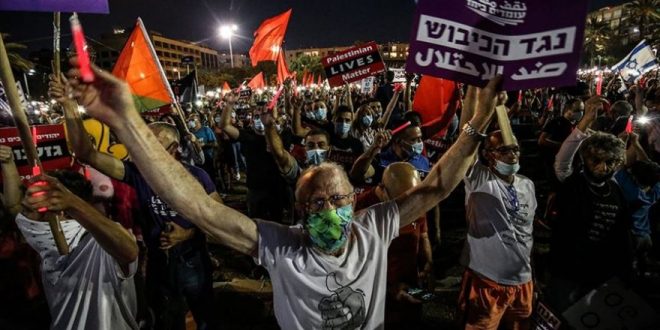 İsrailliler Tel Aviv'de İşgal Planını Protesto Etti