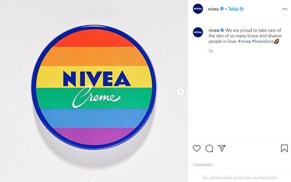 Eşcinsel sapkınlığa bir destek de Nivea’dan