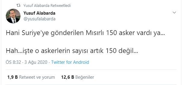 Suriye'ye gönderilen 150 Sisi askerinin sayısı artık 150 değil