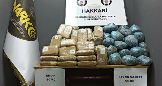 Hakkari'de 139 kilo 80 gram uyuşturucu ele geçirildi