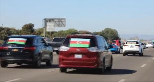 San Francisco'da 250 araçlık konvoyla Ermenistan protesto edildi