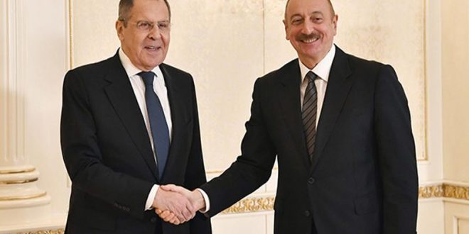 Dışişleri Bakanı Lavrov Bakü’de Cumhurbaşkanı İlham Aliyev tarafından kabul edildi