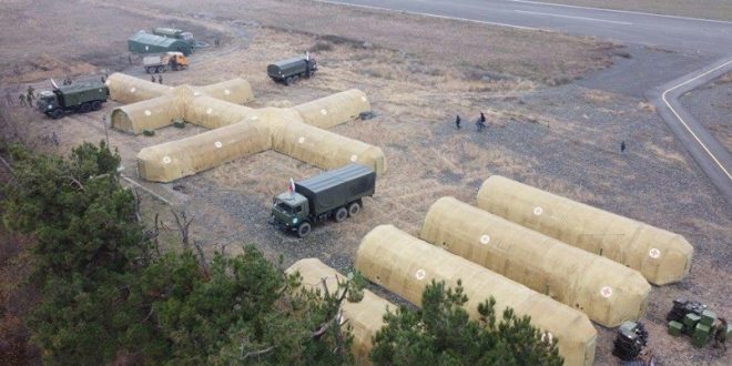 Rus ordusu Karabağ'da sahra hastanesi kurdu