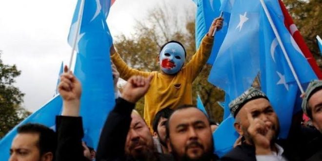 Uygur Türklerine karşı uygulanan baskı, Brüksel'de protesto edildi.