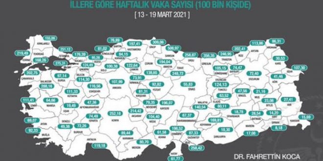 Risk haritası paylaşıldı, tek bir il mavi renkte kaldı!