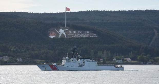 ABD Sahil Güvenlik Gemisi, Çanakkale Boğazı'ndan geçti