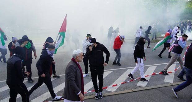 Danimarka'nın Başkentinde Filistin'e destek gösterisi düzenlendi, polis sert müdahale etti!