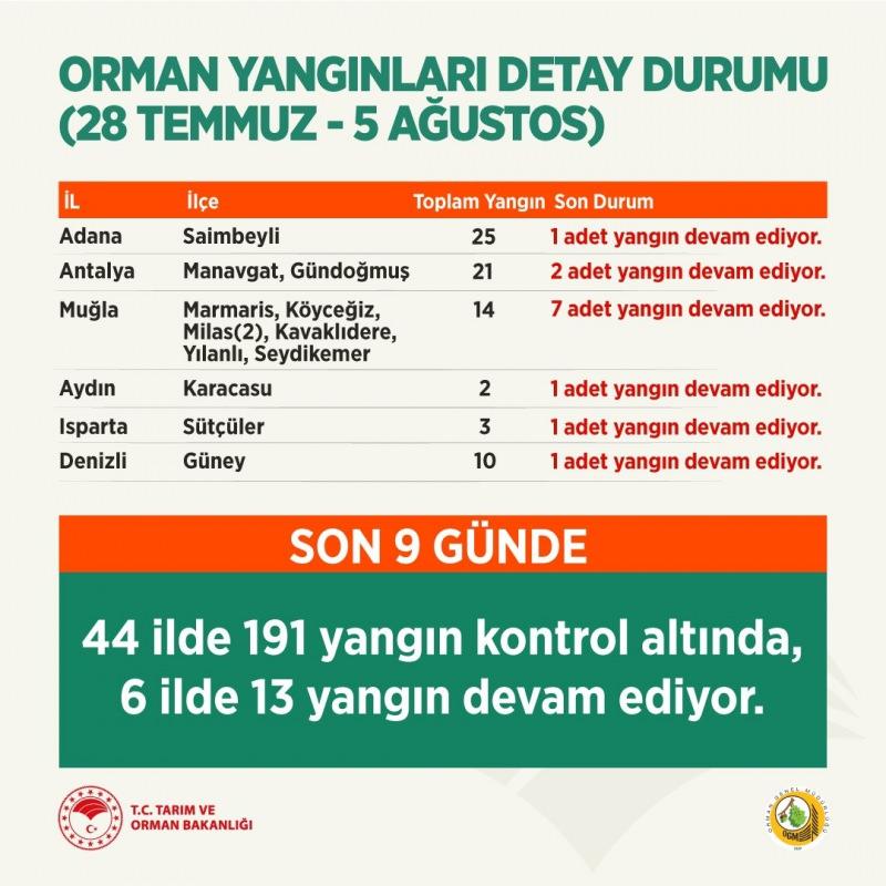 Yürek yakan yangınlarda son durum