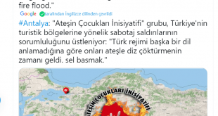 Yangınları terör örgütü PKK üstlendi