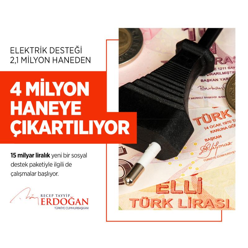 Başkan Erdoğan'dan elektrik ve doğalgaz faturası müjdesi!