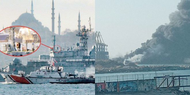 İstanbul Boğazı'ndan füzeyle geçen Rus gemisi Ukrayna'da vuruldu