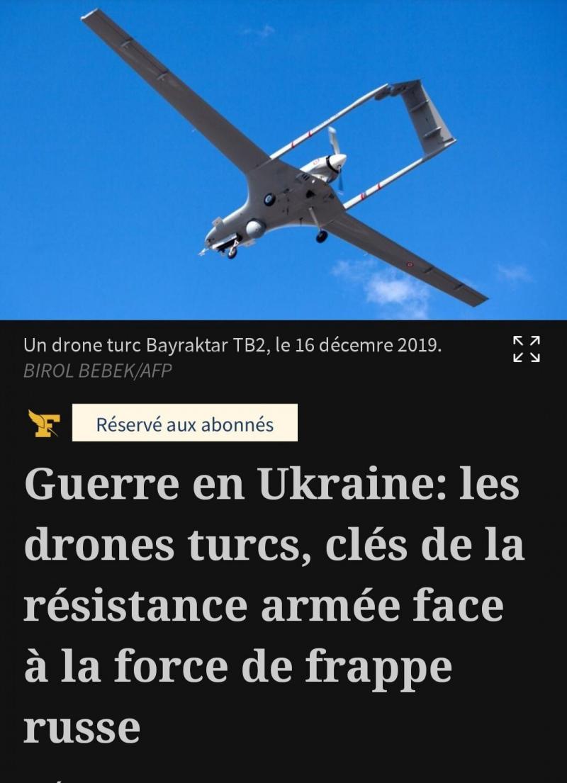 Le Figaro: Ukrayna'nın başarısının arkasında Bayraktar TB2'ler var