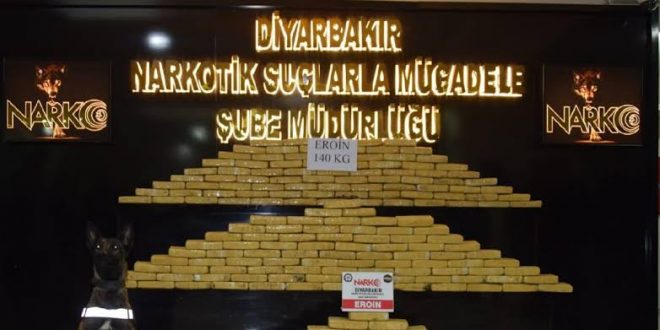 Diyarbakır'da 140 kilogram eroin ele geçirildi