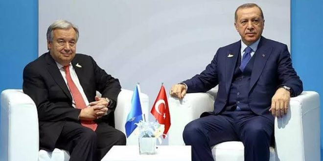 BM Genel Sekreteri Guterres, pazartesi günü Ankara’da Cumhurbaşkanı Erdoğan’la görüşecek.