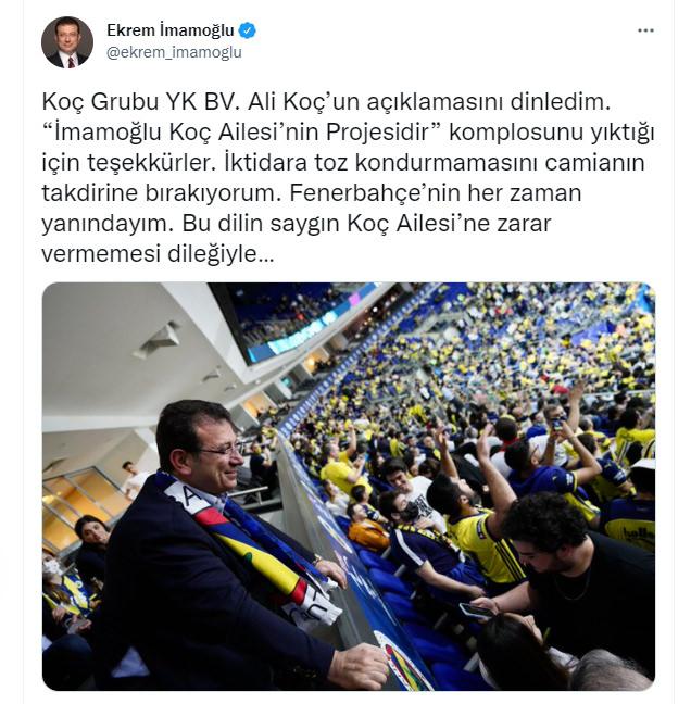 İmamoğlu ile Ali Koç arasındaki gerginlik büyüyor!