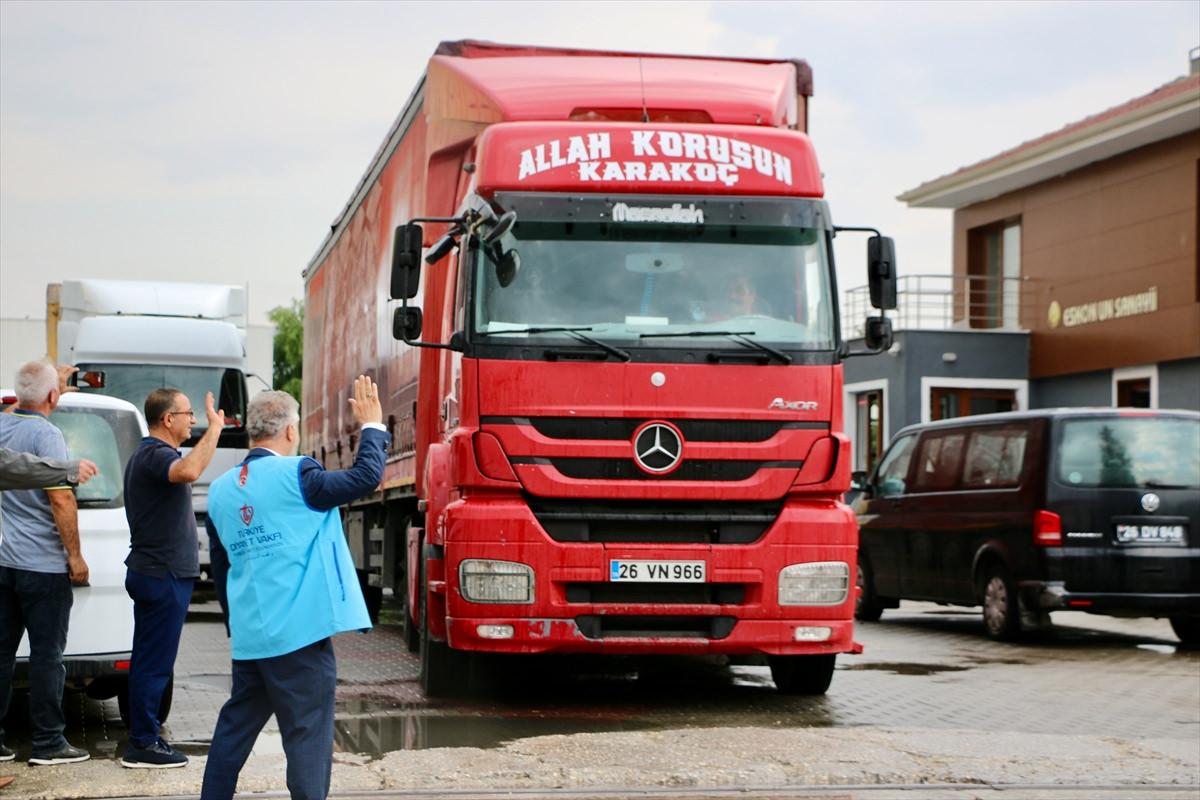 Eskişehir'den Afganistan'a 6 TIR gıda malzemesi yola çıktı