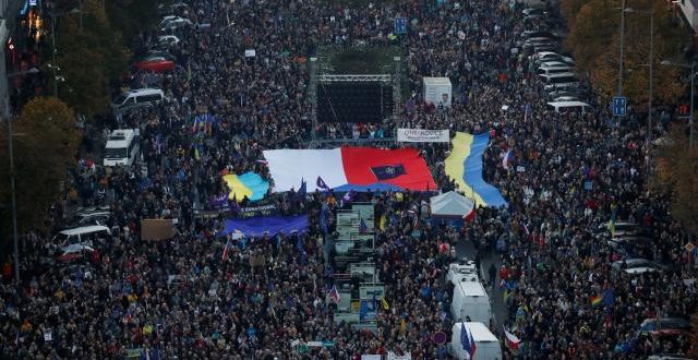 Çekya'dan Ukrayna'ya destek yürüyüşü