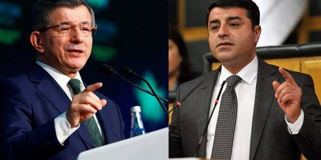 Demirtaş'a dava açan Davutoğlu çark etti!