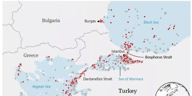 Batı'nın tavan fiyat uygulamasıyla Boğaz'da gemi kuyruğu oluştu