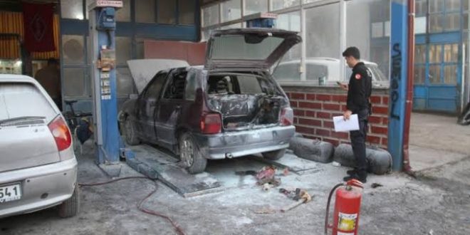 LPG’li otomobil tamirde patladı: 5 yaralı