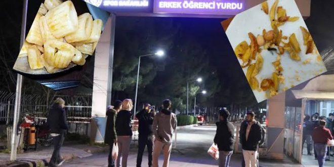 KYK yurdunda 'zehirleniyoruz' diyerek öğrenciler eylem yaptı