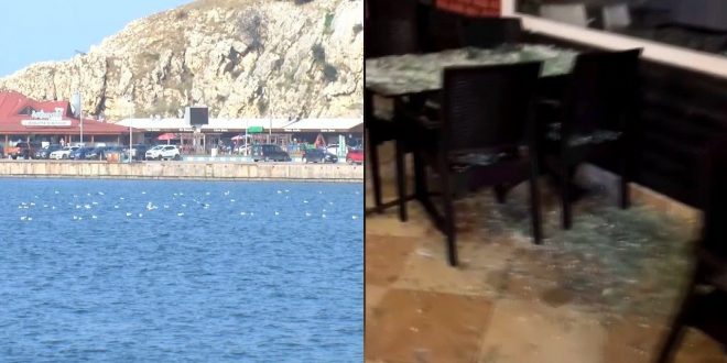 Şile'de sahile vuran deniz mayını patladı