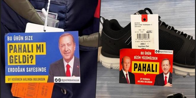 Erdoğan'a yapılan çıkartmalar Biden'a da yapılmış