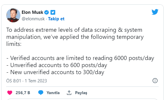 Elon Musk'tan Twitter kullanıcılarını kızdıracak sınırlama!