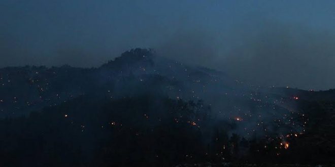 Yangına müdahale eden helikopter baraja düştü