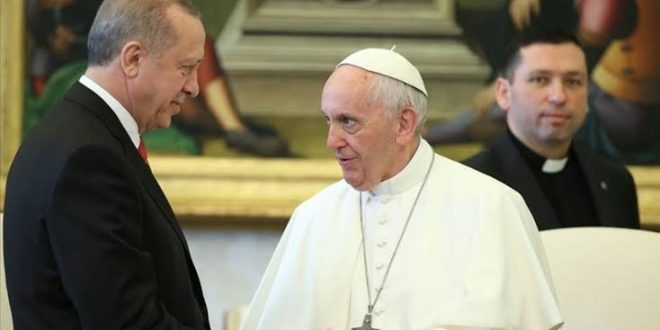 Erdoğan Papa ile Filistin'i görüştü