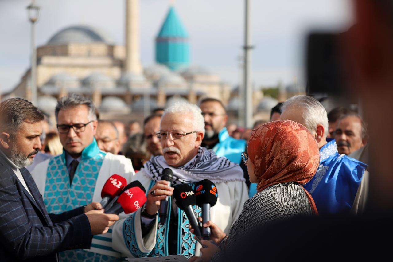 Konya'da akademisyenlerden Gazze yürüyüşü