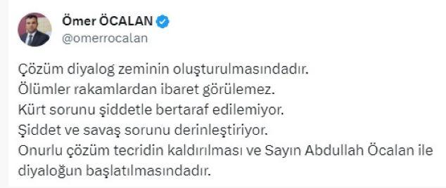 DEM Parti'den skandal Öcalan çağrısı