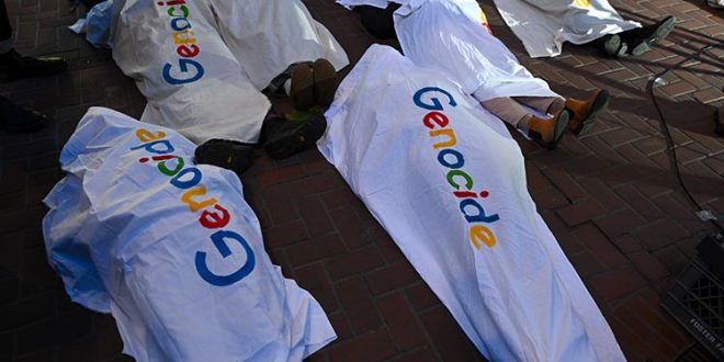 İsrail'e destek veren 'Google' ABD'de protesto edildi