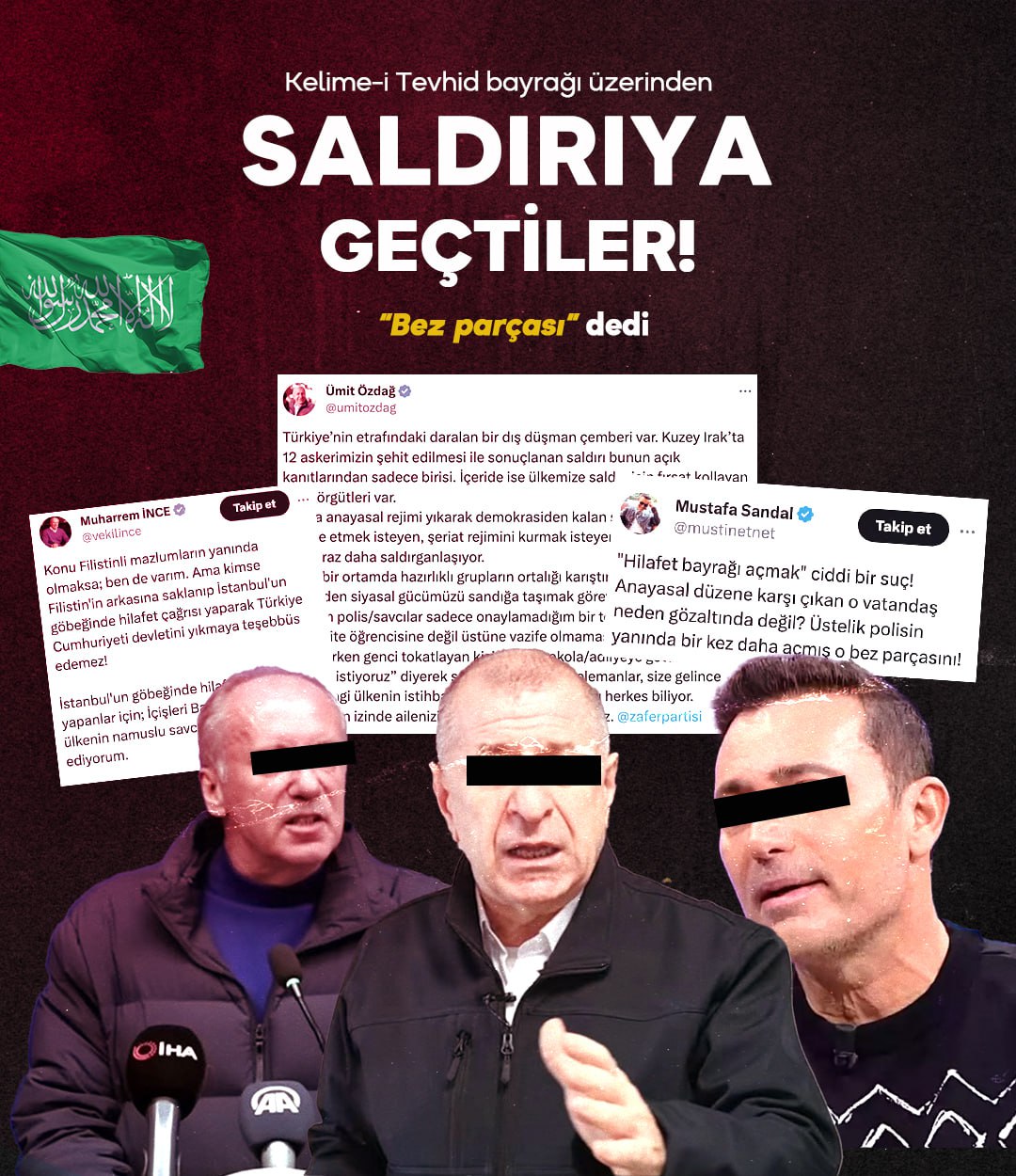 'Kelime-i Tevhid' nefreti üzerinden alçak saldırıyı alkışladılar!