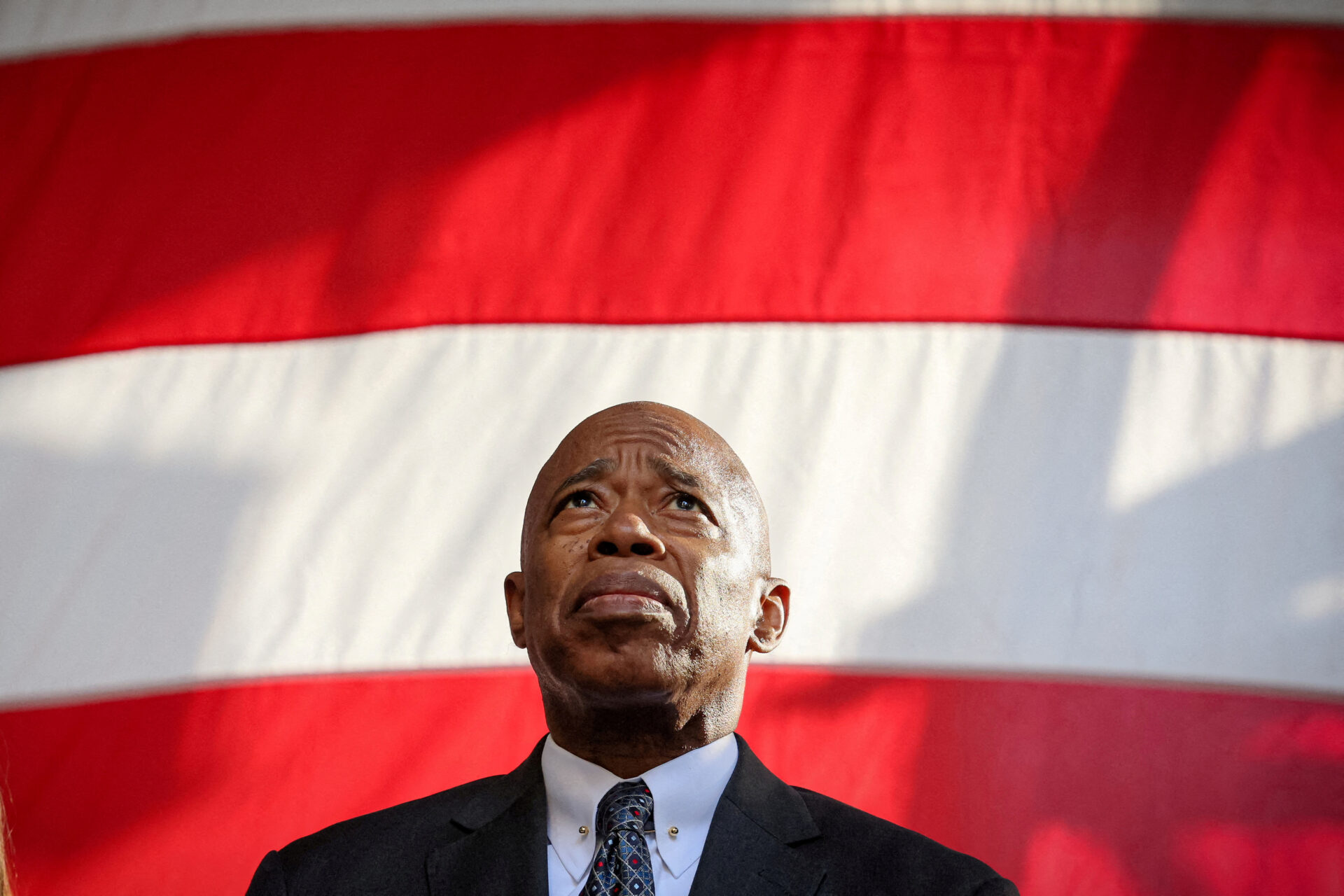 FILE PHOTO: New York City Mayor Eric Adams attends a ceremony in New York